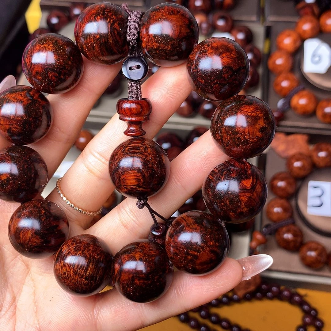 花梨木类手串/手链高货瘤疤紫油梨土埋料20