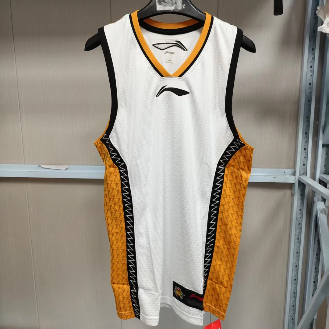 《购买前看详情B品》李宁男子篮球服宽松舒适无袖比赛上衣AAYK497