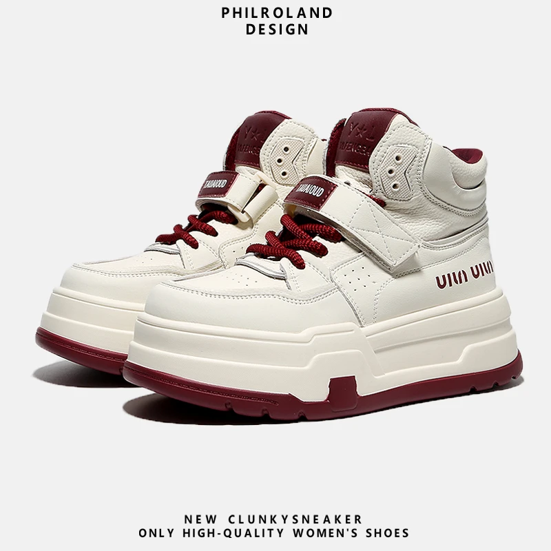 厚底高帮鞋子女2024冬季加绒棉鞋平跟增高百搭运动休闲板鞋