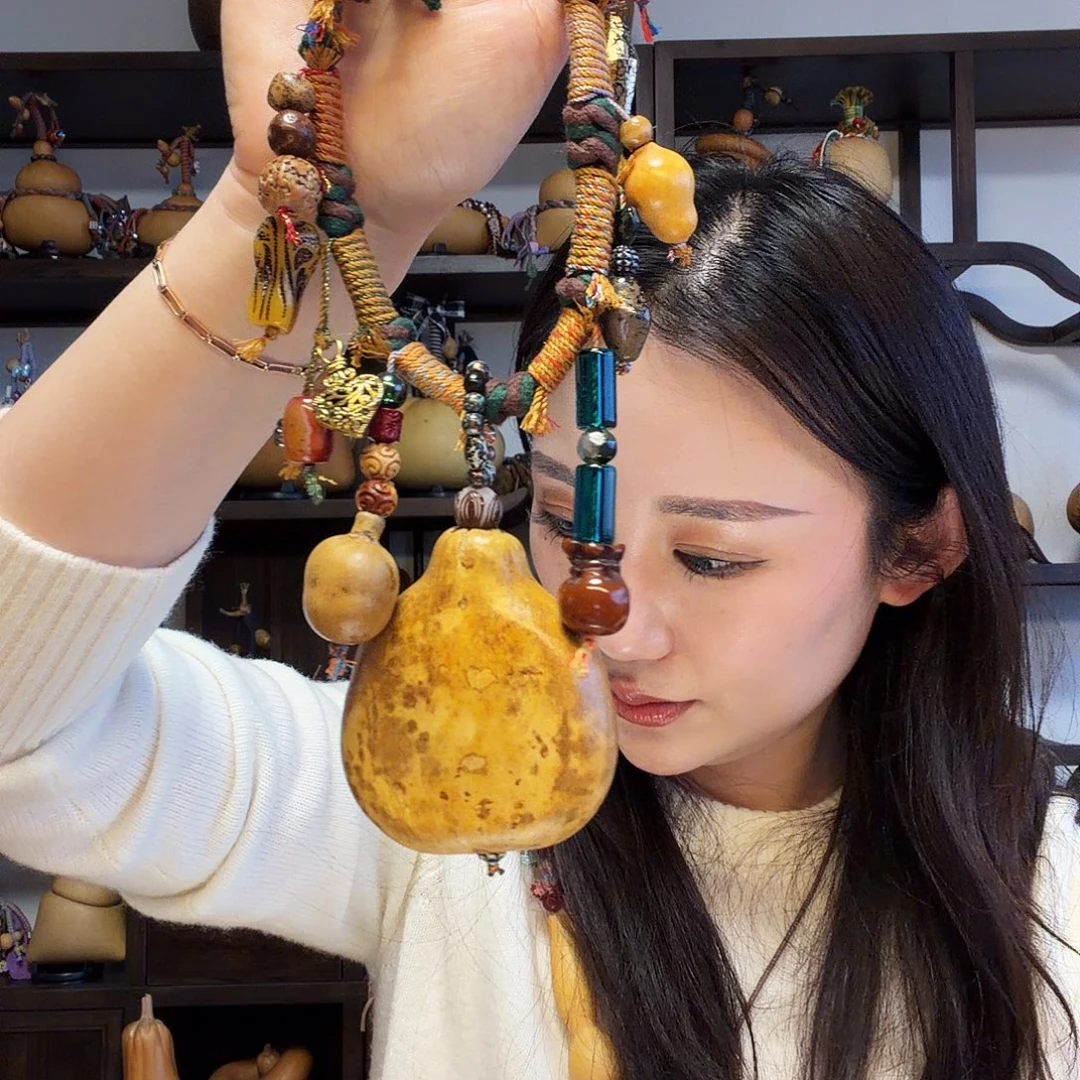 宁***馆花皮夹扁葫芦挂件葫芦