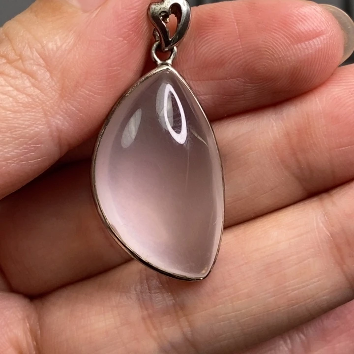 水晶颈饰银S925镶嵌吊坠