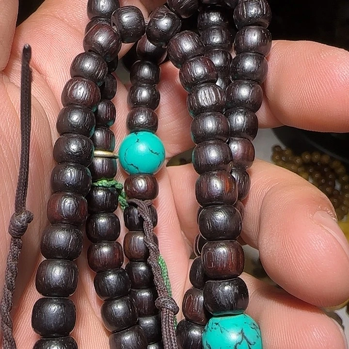 藏区老唐木念珠保老漂亮