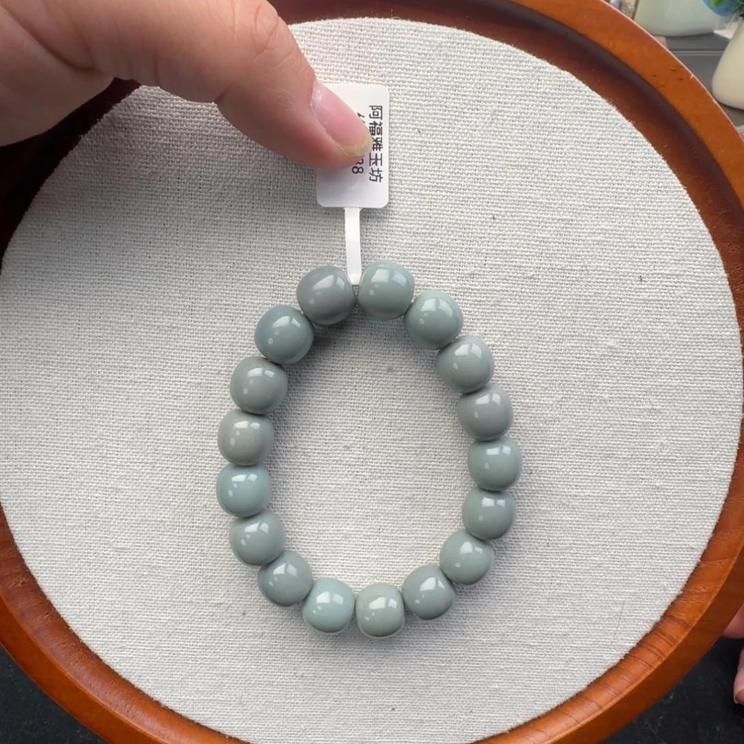 和田玉未镶嵌手链卡12且末蓝调，105