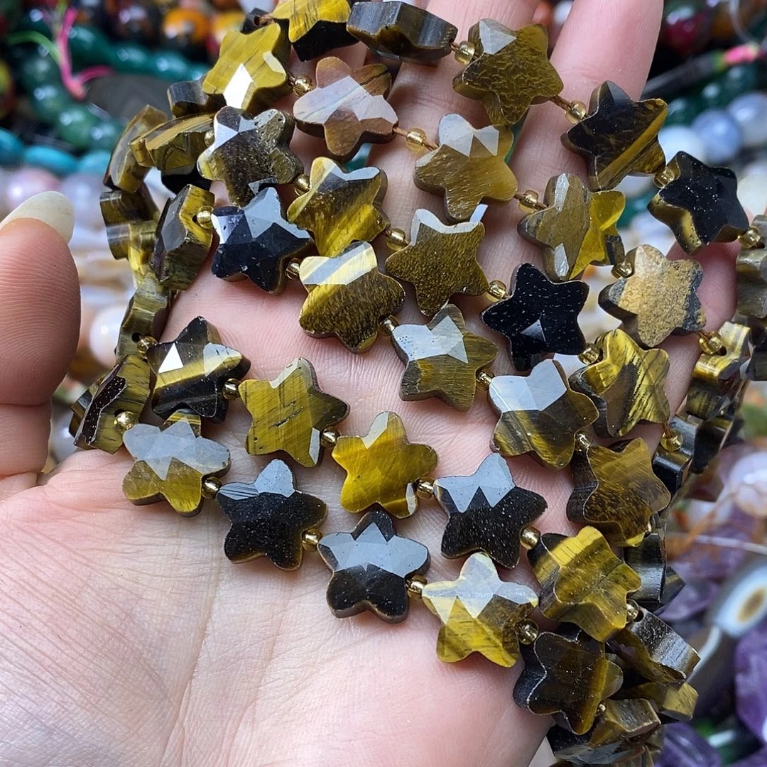 玛瑙/玉髓未镶嵌珠宝半成品虎石一条装