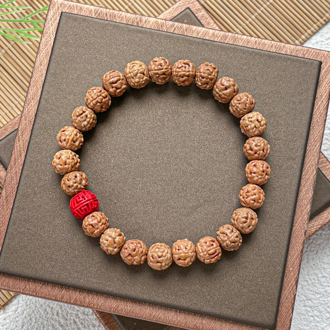 小金刚六瓣金蟾纹运满手串8mm   D-AA49055