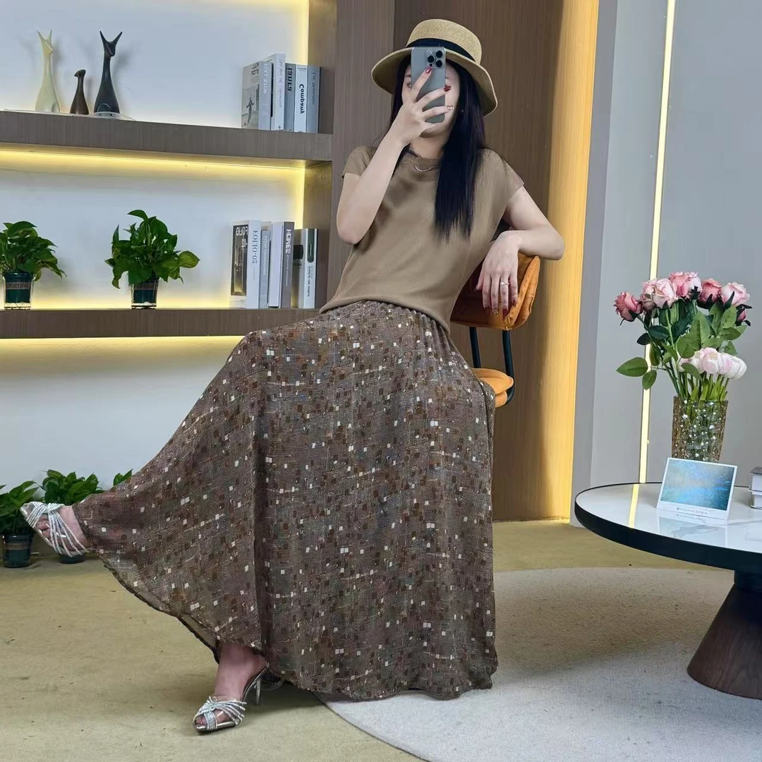 A Q3324 夏季新款2025气质显瘦小众半身A字裙