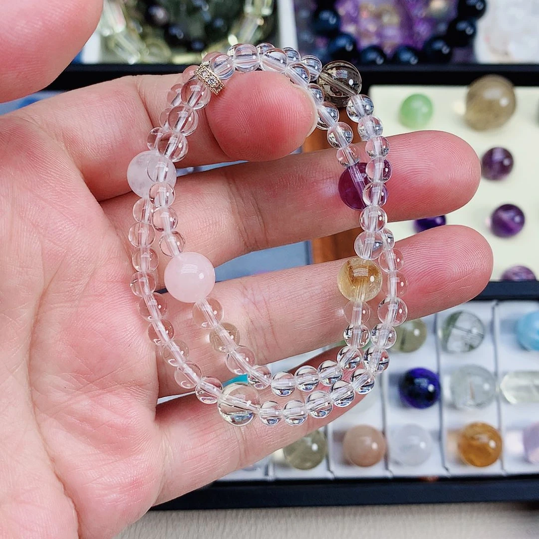 未镶嵌手链水晶多圈