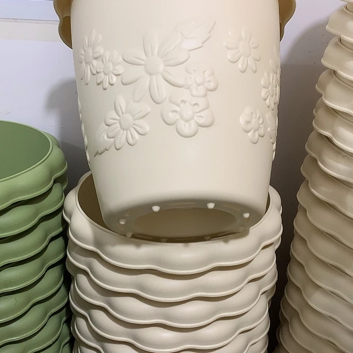 浮雕口24高24米白3个无托