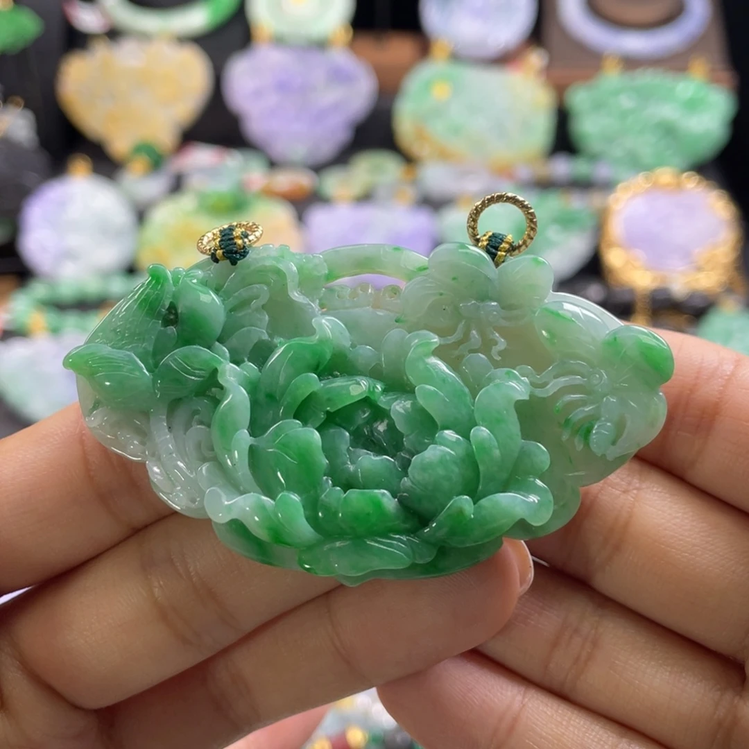 翡翠未镶嵌颈饰代编织