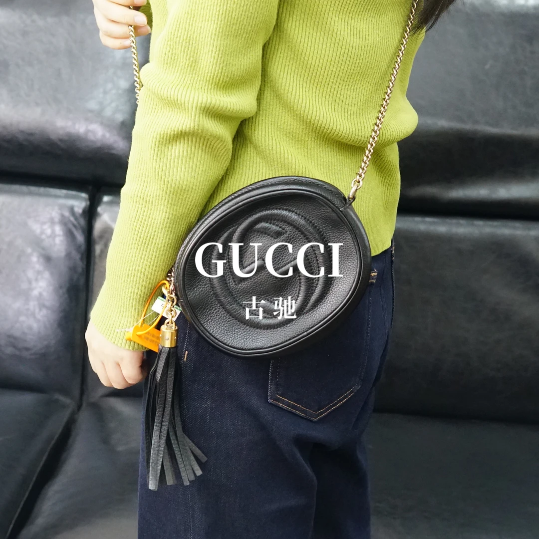 95新 GUCCI/古驰 黑色斜挎包/WP01503008/3008