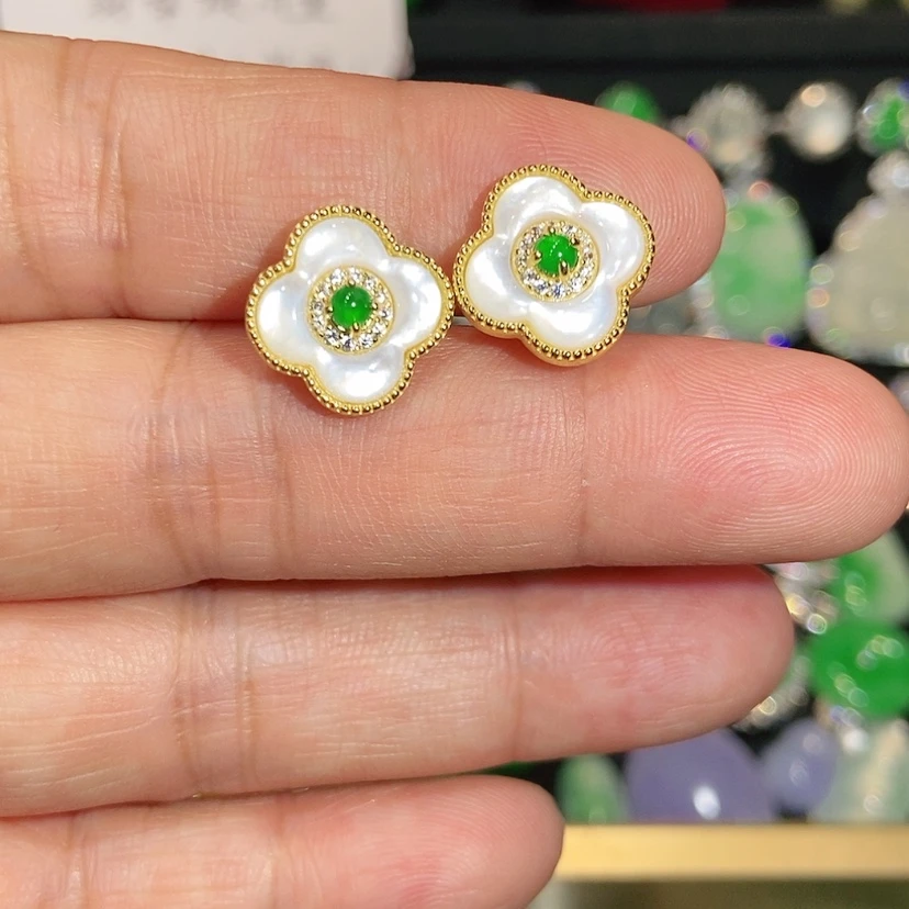 【闪购商品】未镶嵌翡翠耳饰天然翡翠