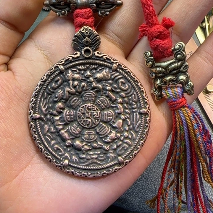 南***瓜铜铁合金类藏传工艺品九宫八卦