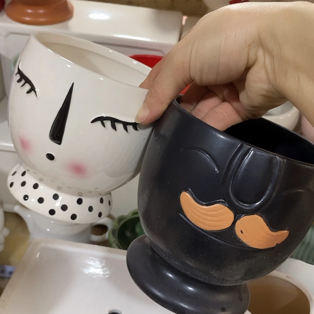 杯子陶陶盆有孔 瑕疵介意勿拍