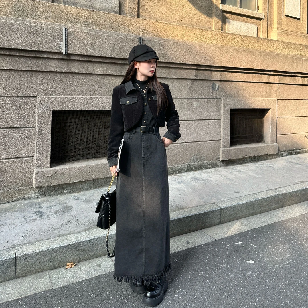 敏敏&南岛风大码女装秋冬简约休闲外套胖mm显瘦绒感短上衣ZZM243