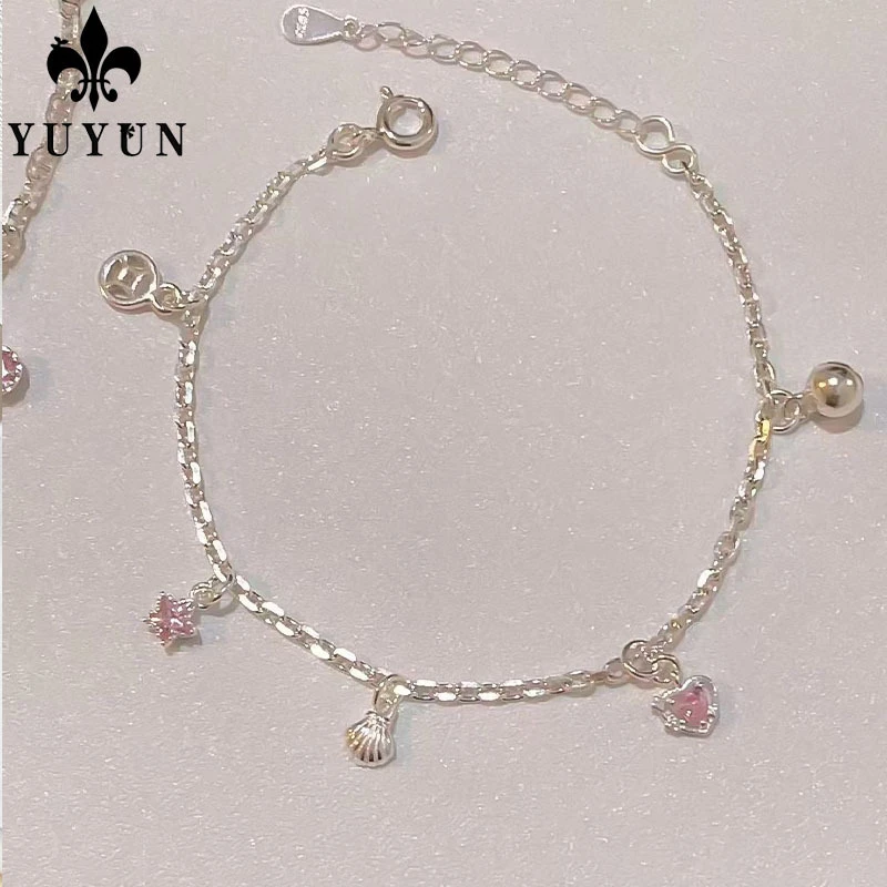 925银合成锆石手链 新款通体s925纯银手链小众设计精致甜美高颜值