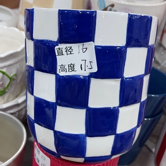 多肉绿植陶瓷花盆9.9包邮,有孔