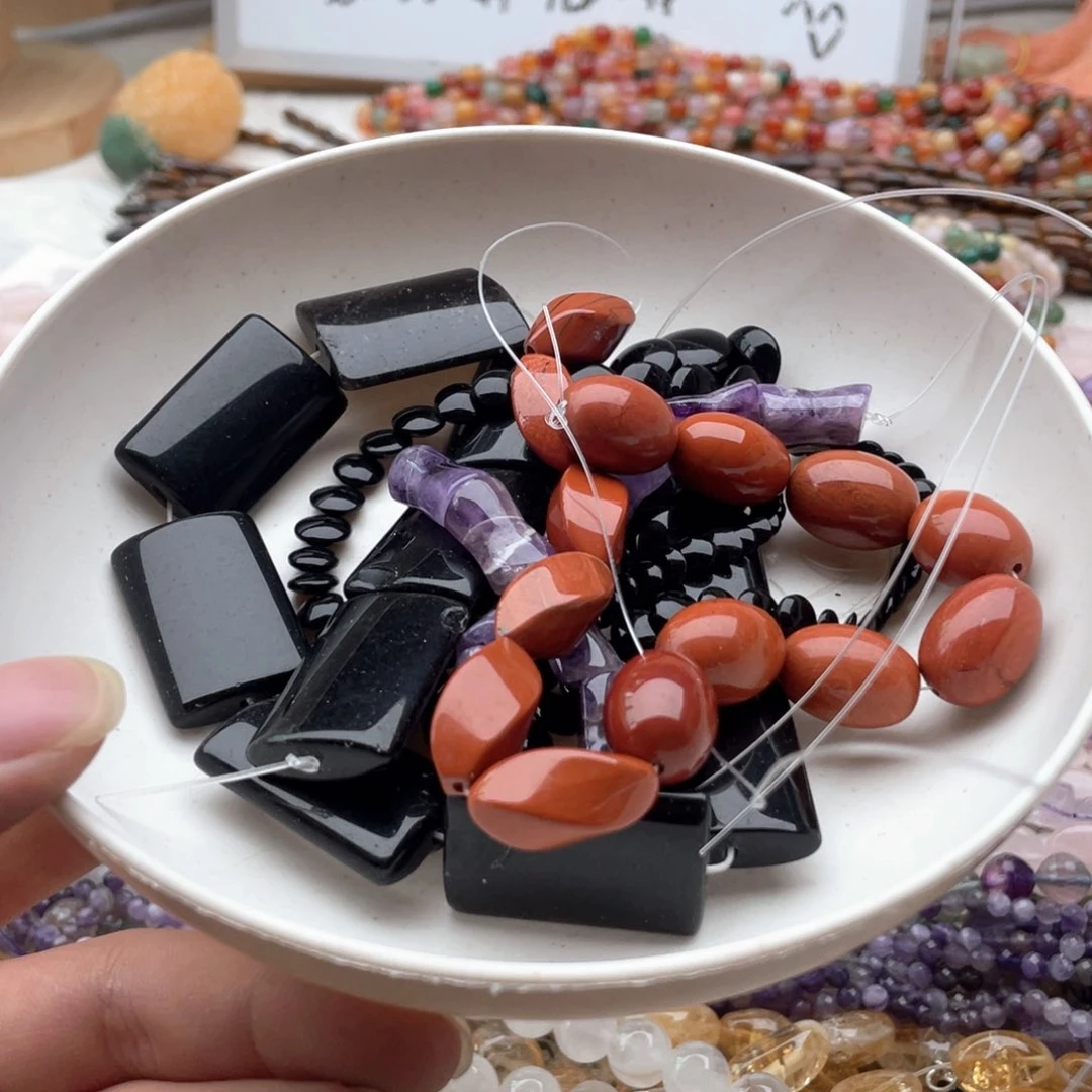 玛瑙/玉髓未镶嵌珠宝半成品打包散珠