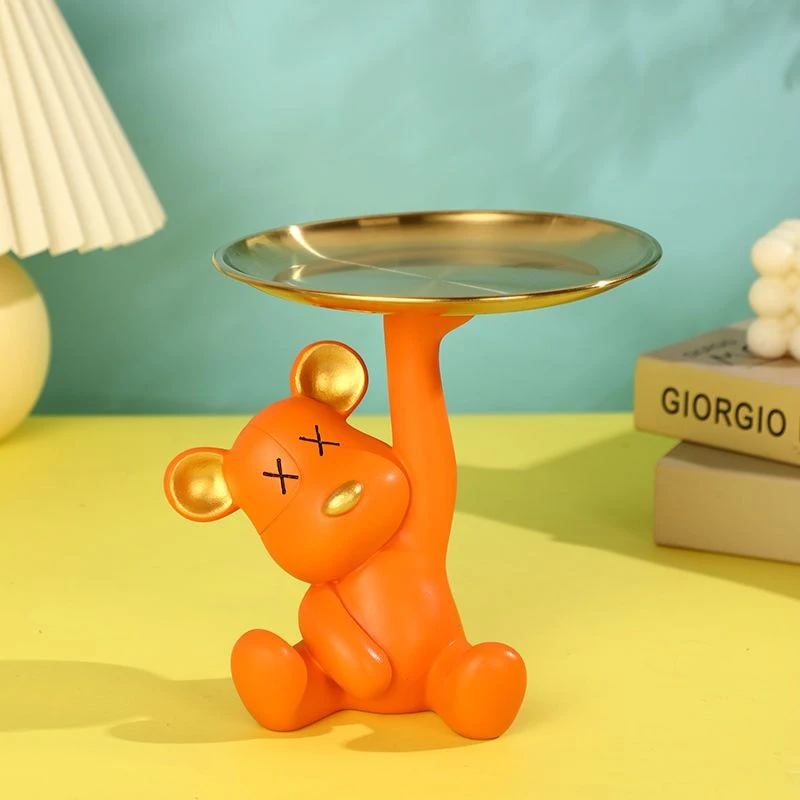 暴力熊钥匙摆设收纳熊摆件收纳客厅电视酒柜卧室房间礼物桌面