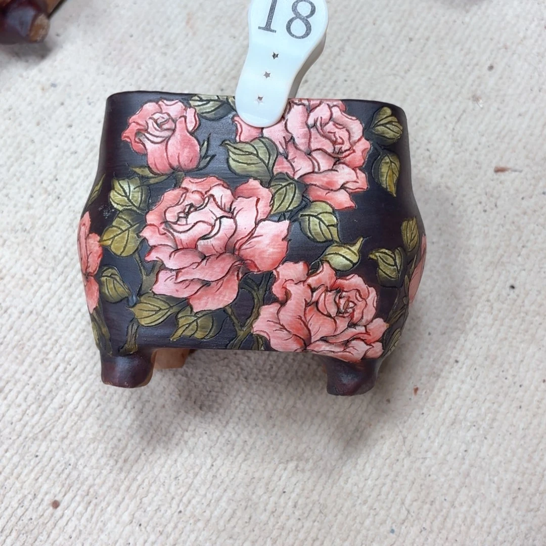 莎***莎紫砂花盆陶瓷多肉花盆精品