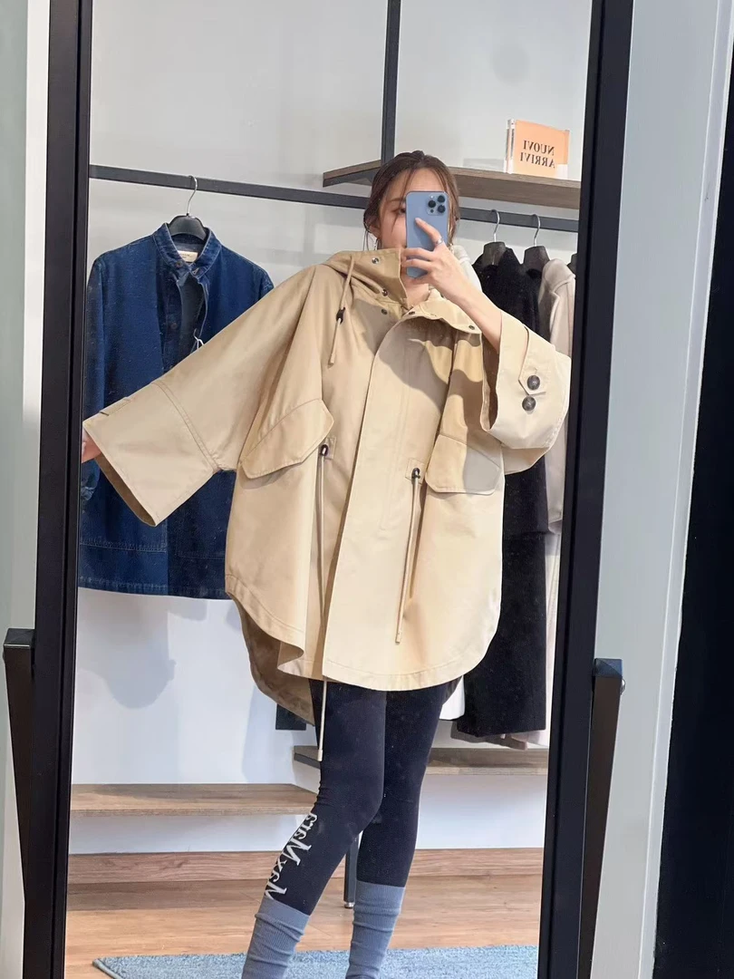 全新未使用 MaxMara weekend 连帽斗篷风衣