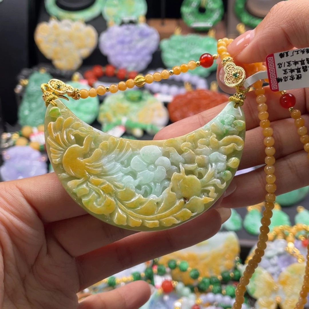 翡翠未镶嵌颈饰代编织