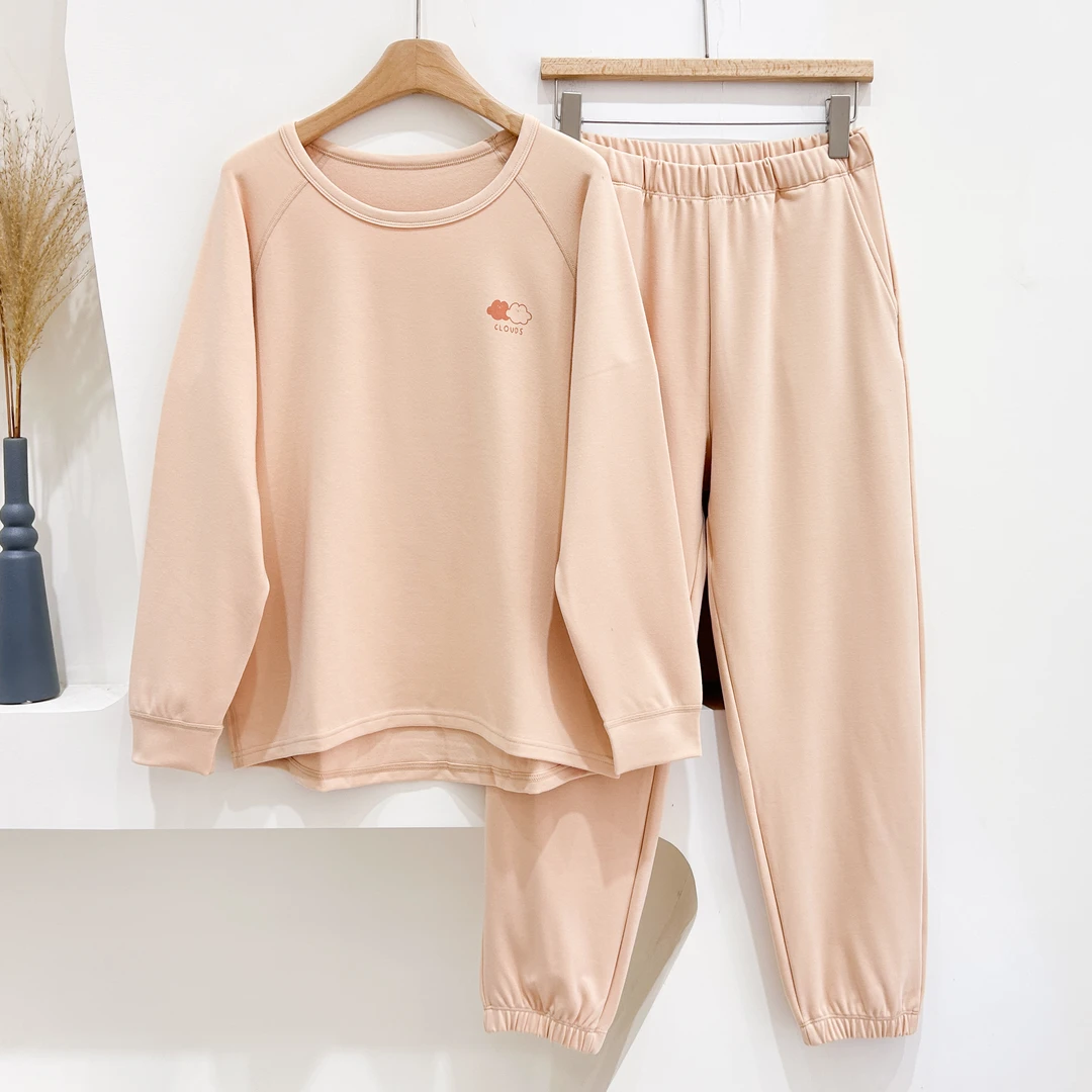 云朵款德绒插肩套装9389