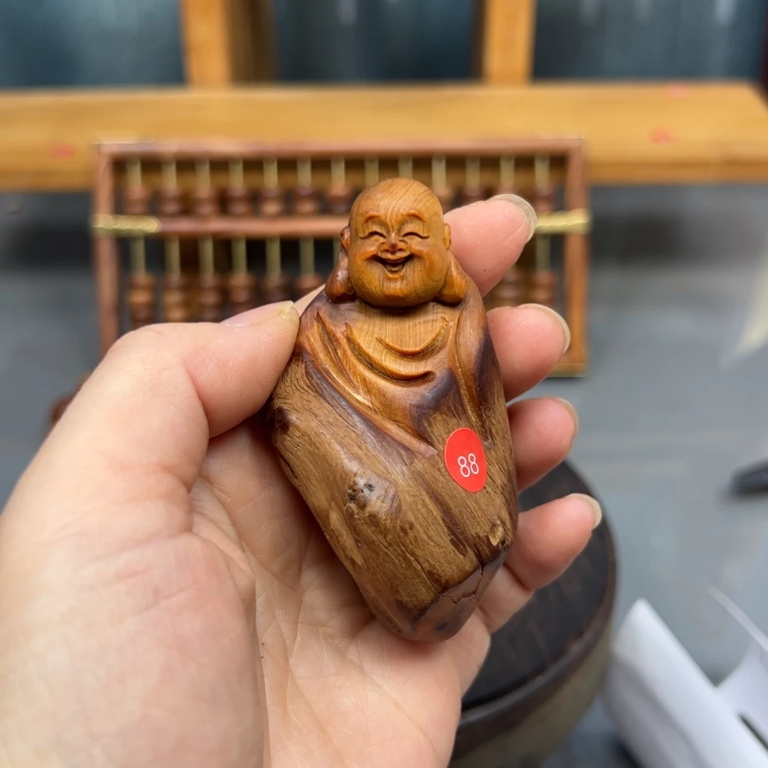 小***雨木崖柏木摆件手把件，