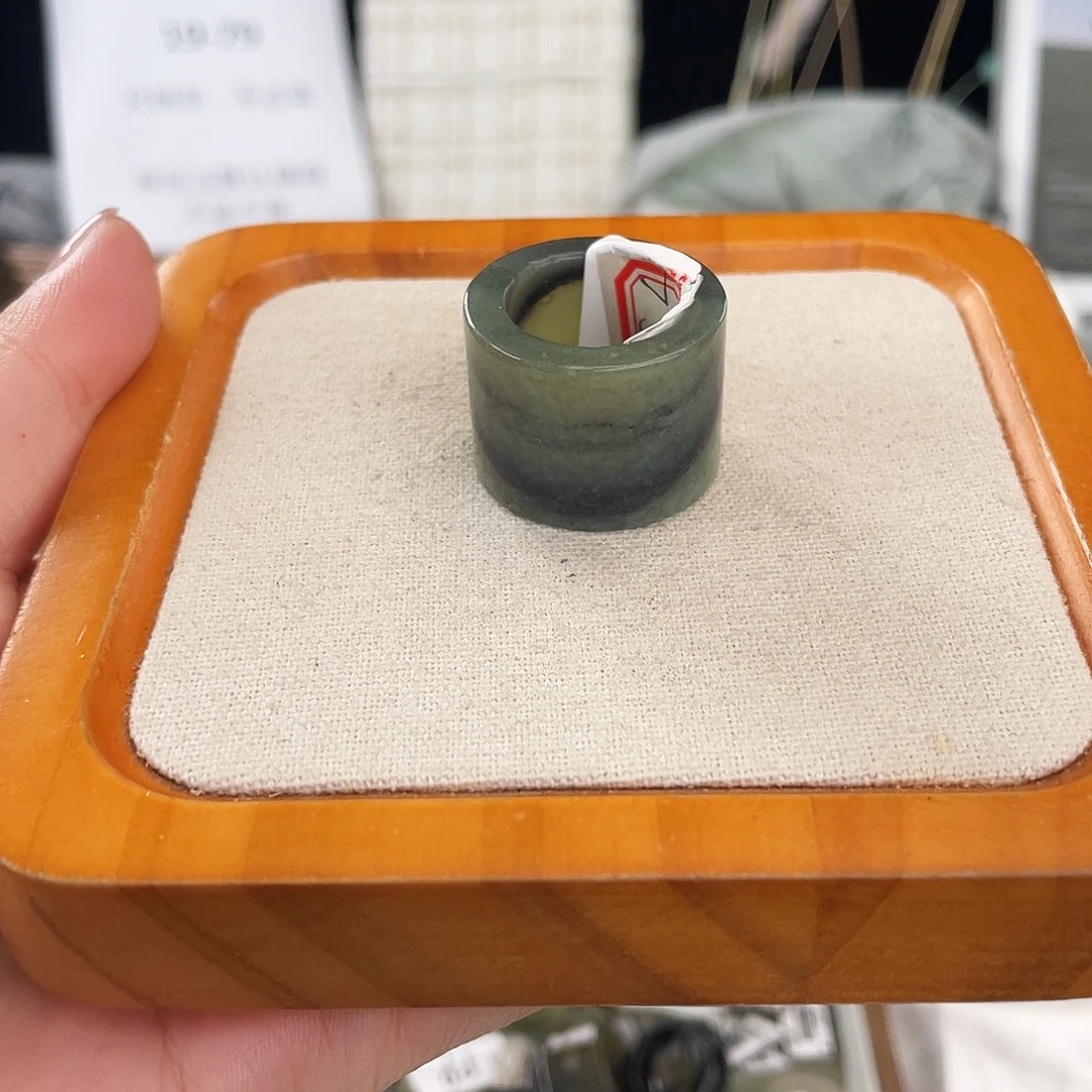 和田玉（糖玉）未镶嵌戒指Y59意境高桶18.3不退换