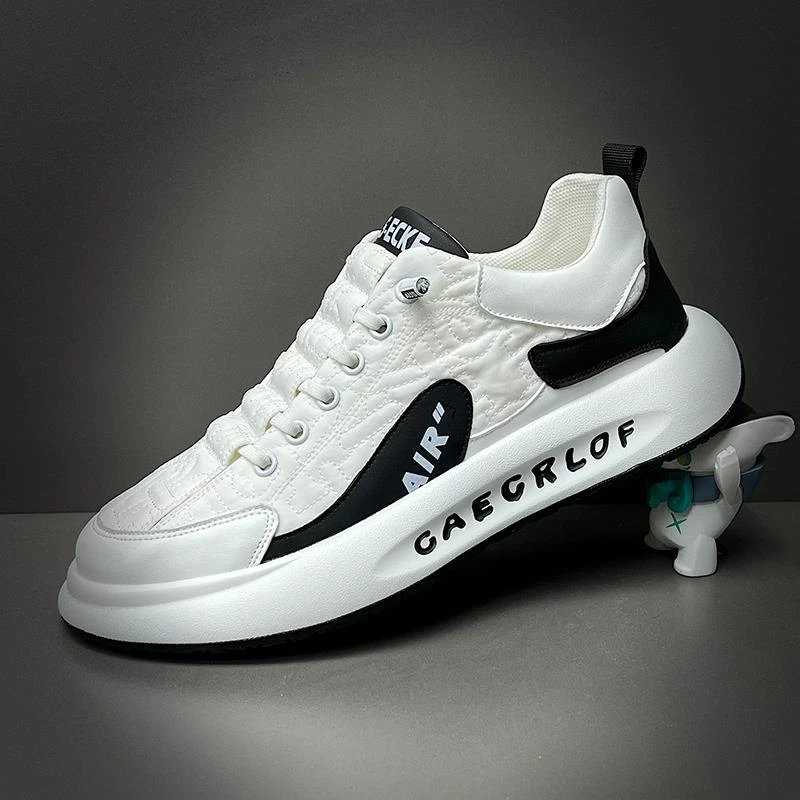 老爹鞋男夏季新款透气布面小白鞋GHBH一脚蹬运动休闲男鞋潮