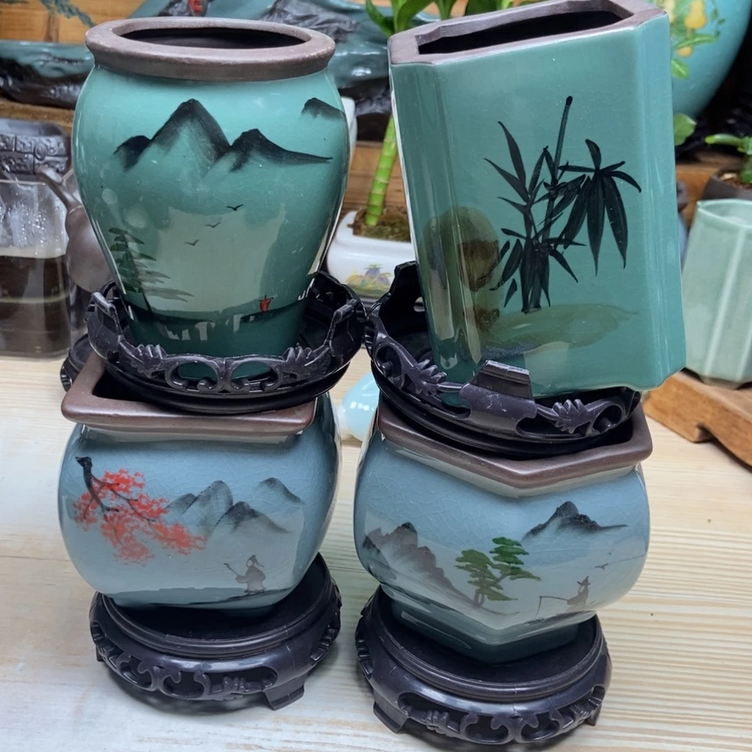 瓷片陶瓷花盆陶瓷艺术
