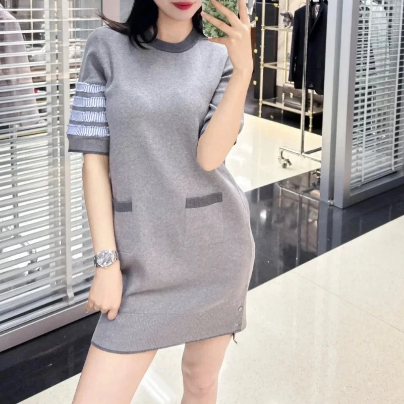 99新 THOMBROWNE 针织连衣裙/42码/Xspr3439