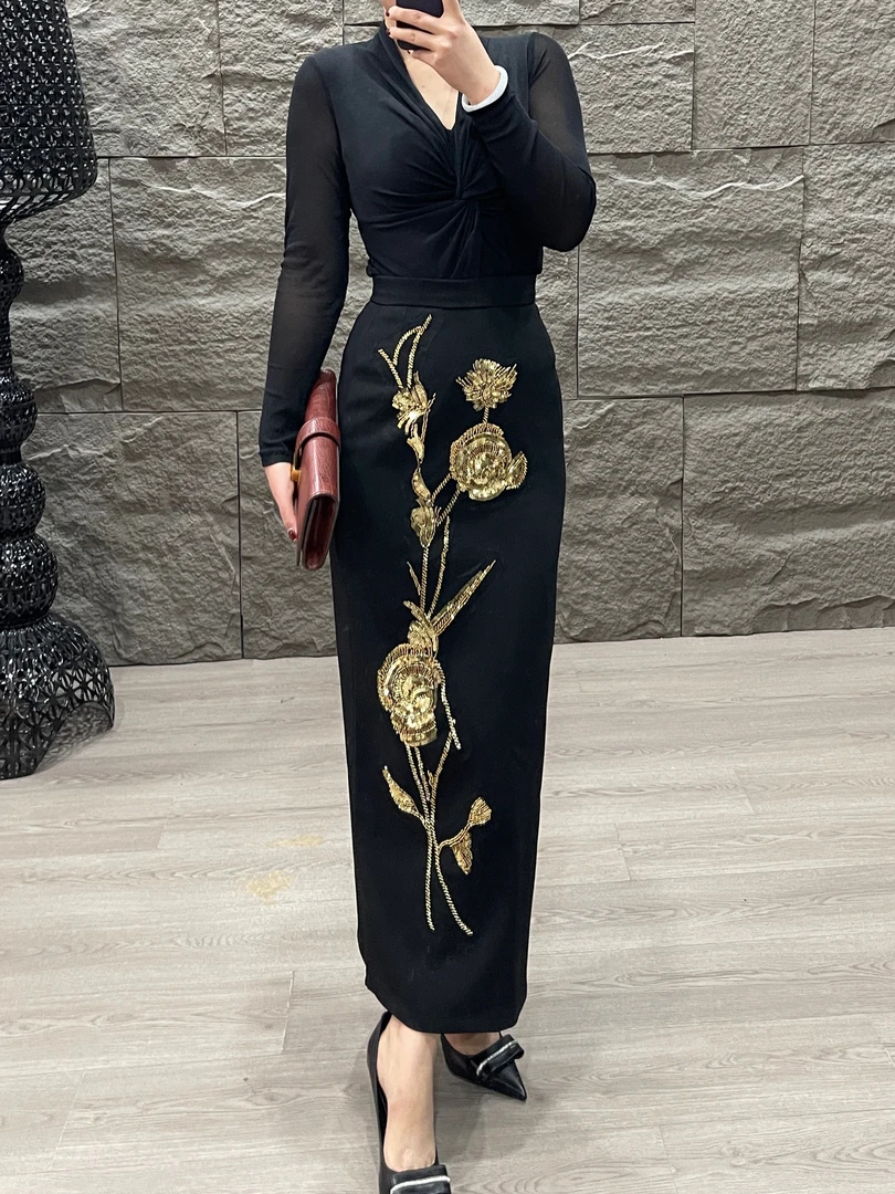 【女王定制】纽结网纱上衣