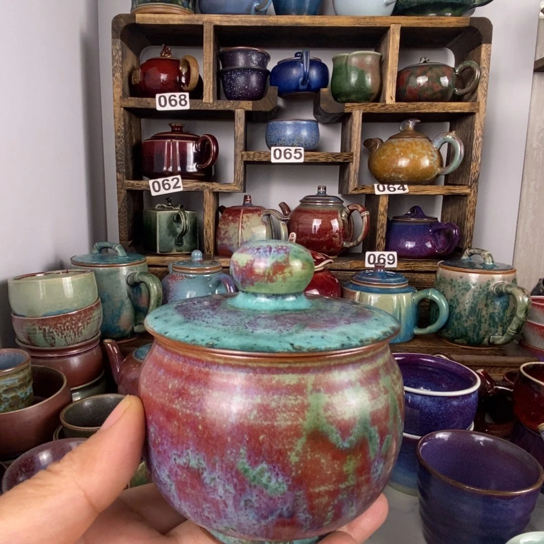 韩***凉中国神后钧瓷茶具处理