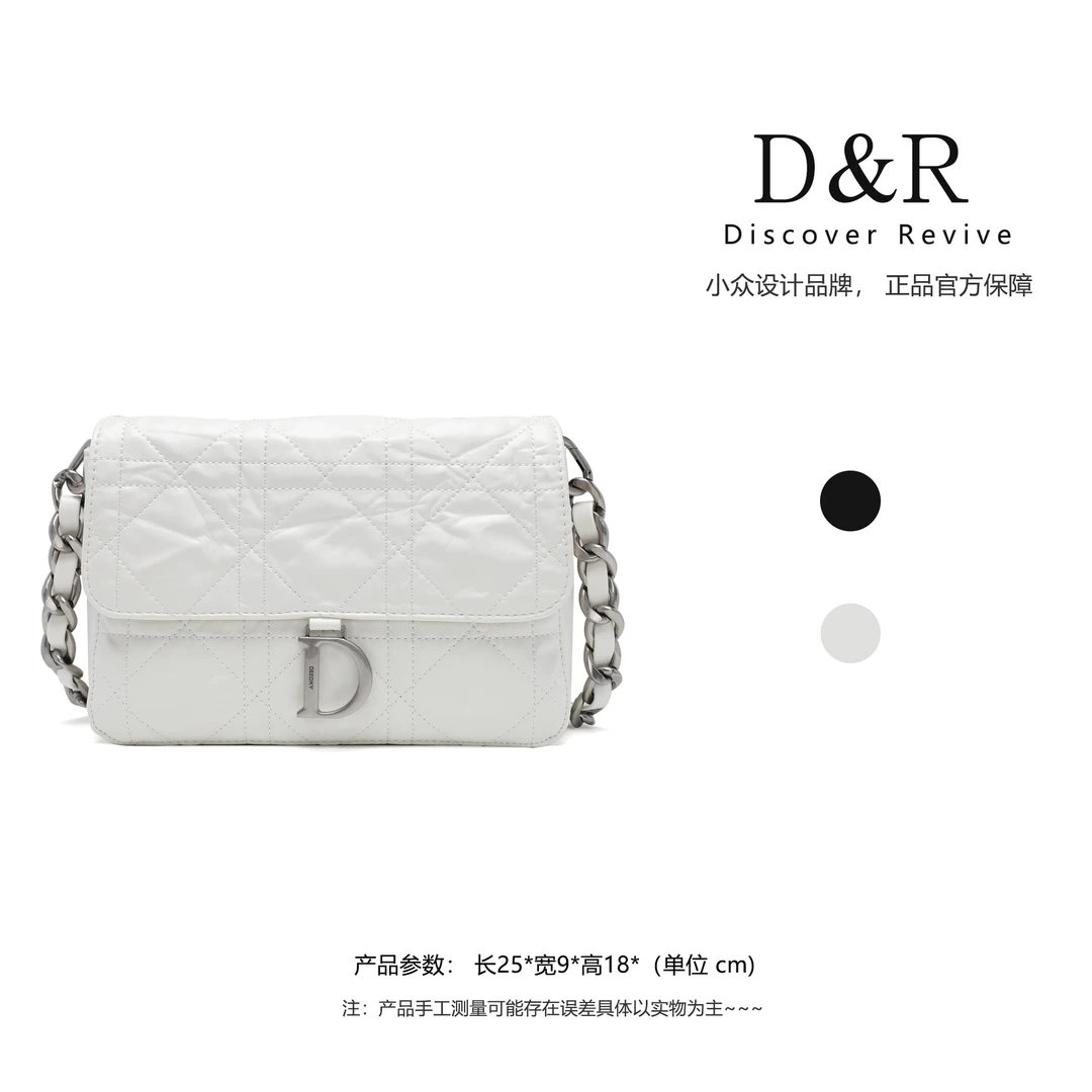 Discover Revive【D家中古】时尚百搭单肩腋下设计师包E655-白
