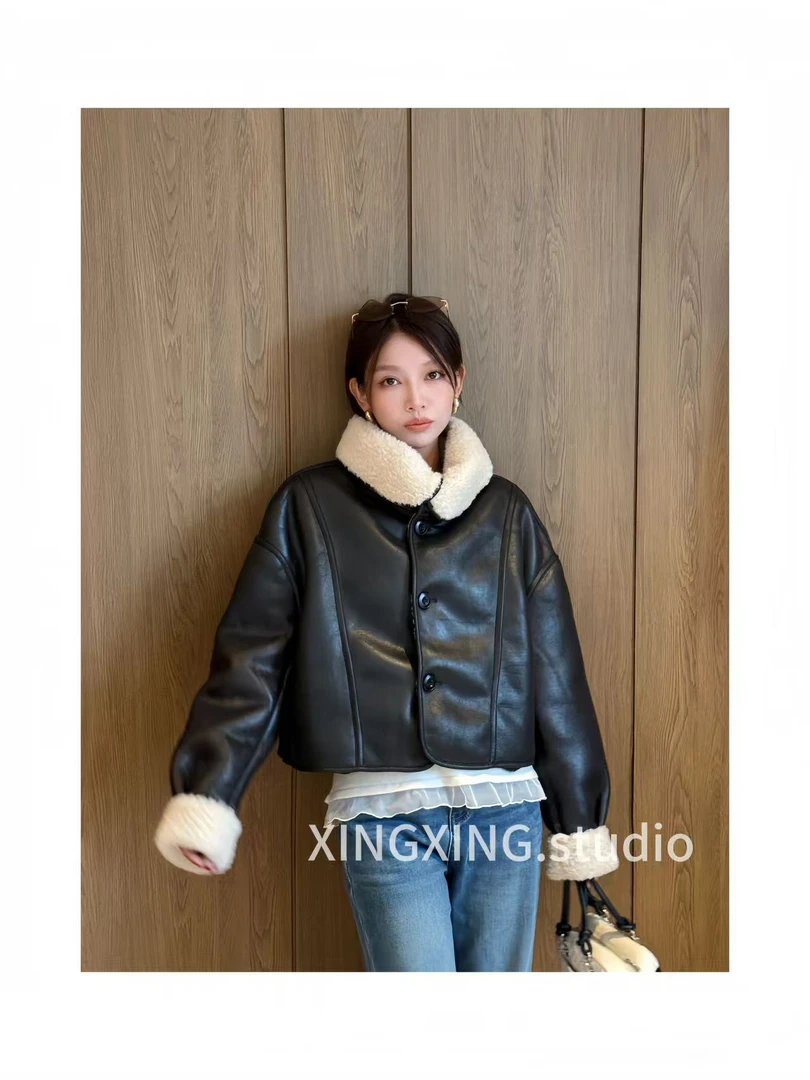 X.x.冬新款时尚显瘦保暖夹克上衣复古休闲百搭短外套女50831