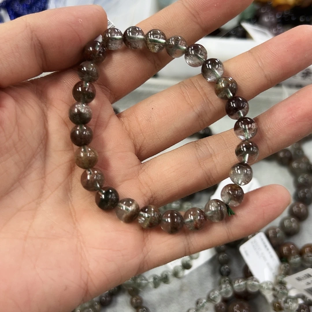 未镶嵌手链水晶绿幽灵