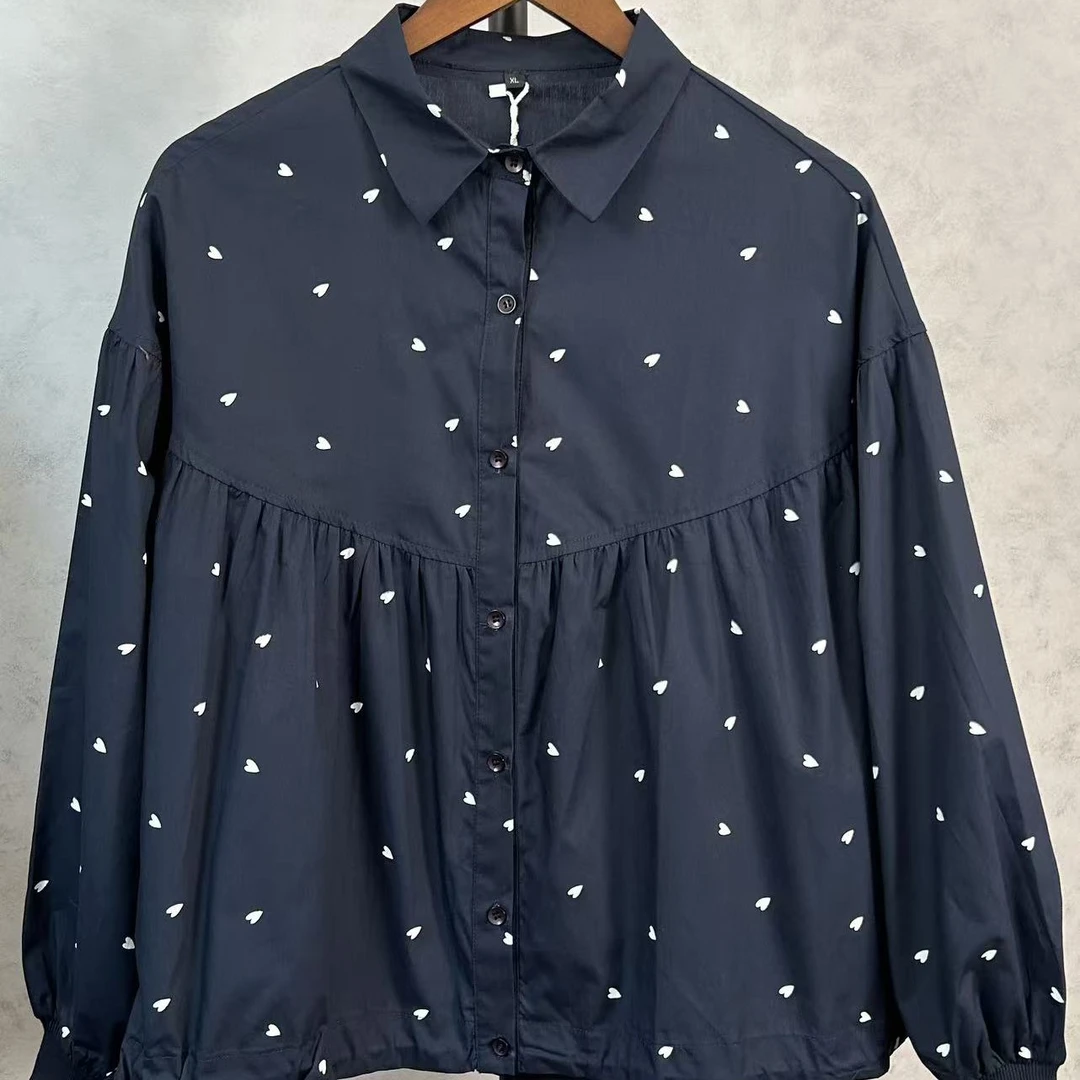 时尚女士方领衬衫休闲通勤必备长袖