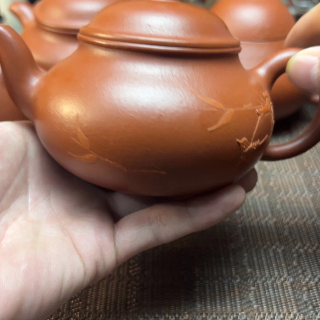 僵***;茶壶紫砂宜兴原矿紫砂壶350毫升容量