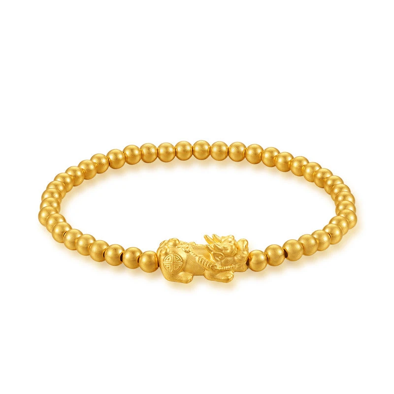 合金手链 招财女士貔貅手链古法圆珠转运珠