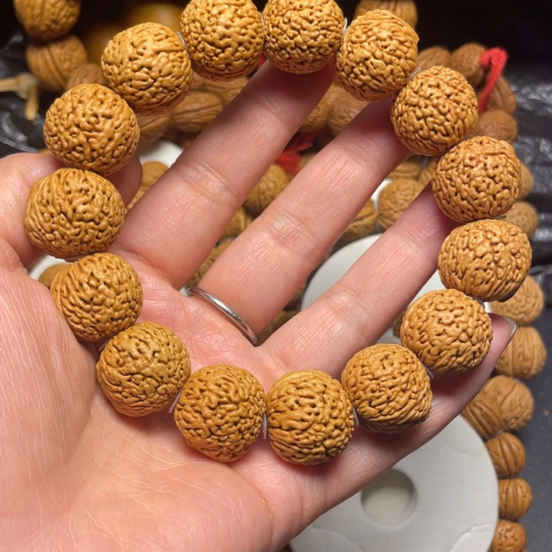 桃木桃核手串19+龙鳞凤尾