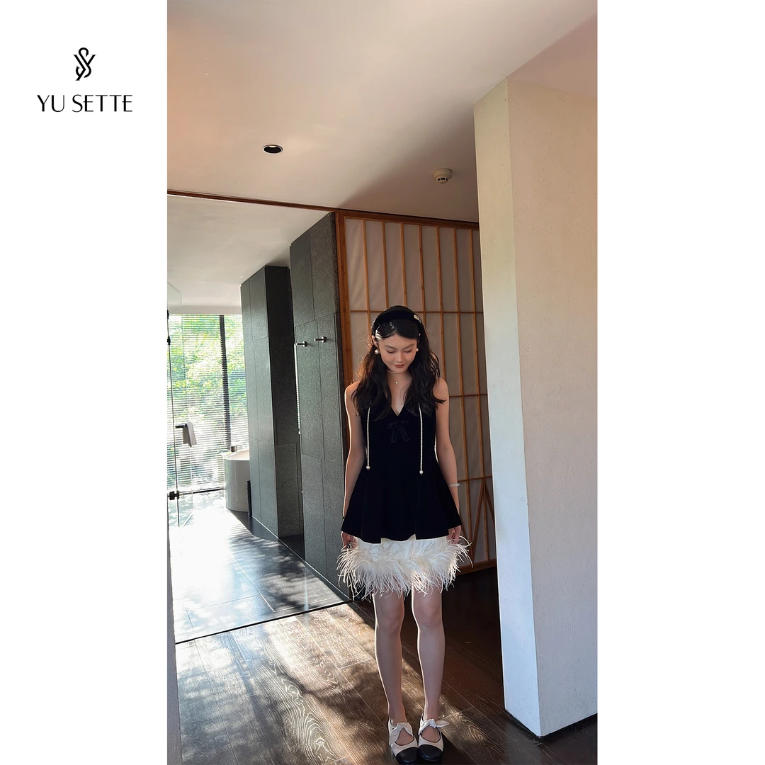 遇儿推荐【设计师款毛毛可拆卸蓬蓬裙】气质时尚短裙20250083