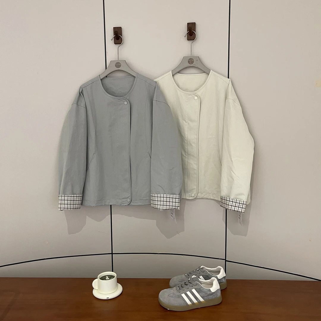 FUJIA STYLE新款气质简约韩版拼接外套WT95036