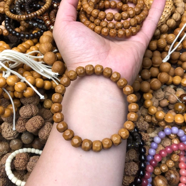 猴头无相9mm猴头核桃文玩手串光珠奶酪