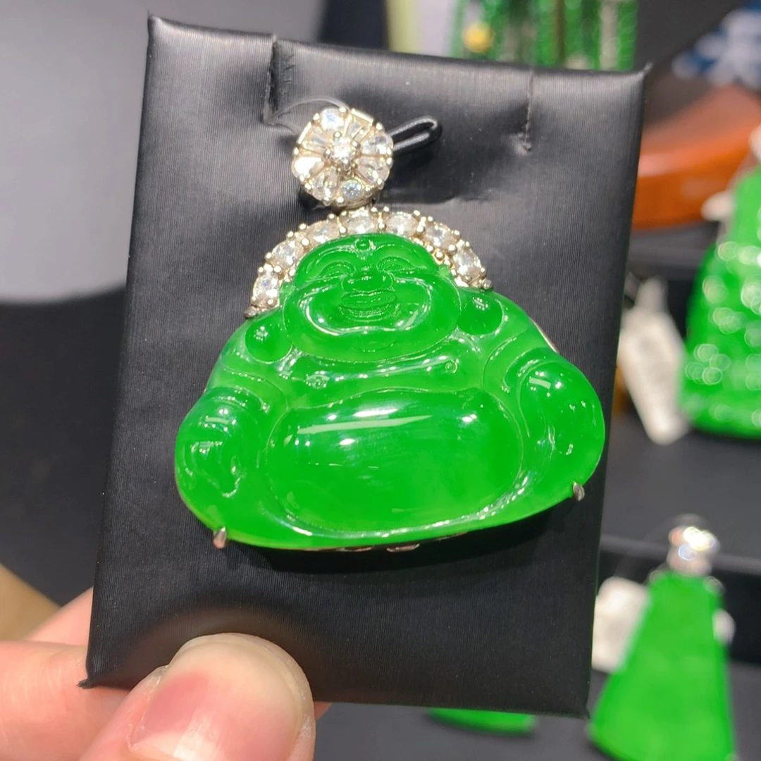 翡翠银S925镶嵌颈饰