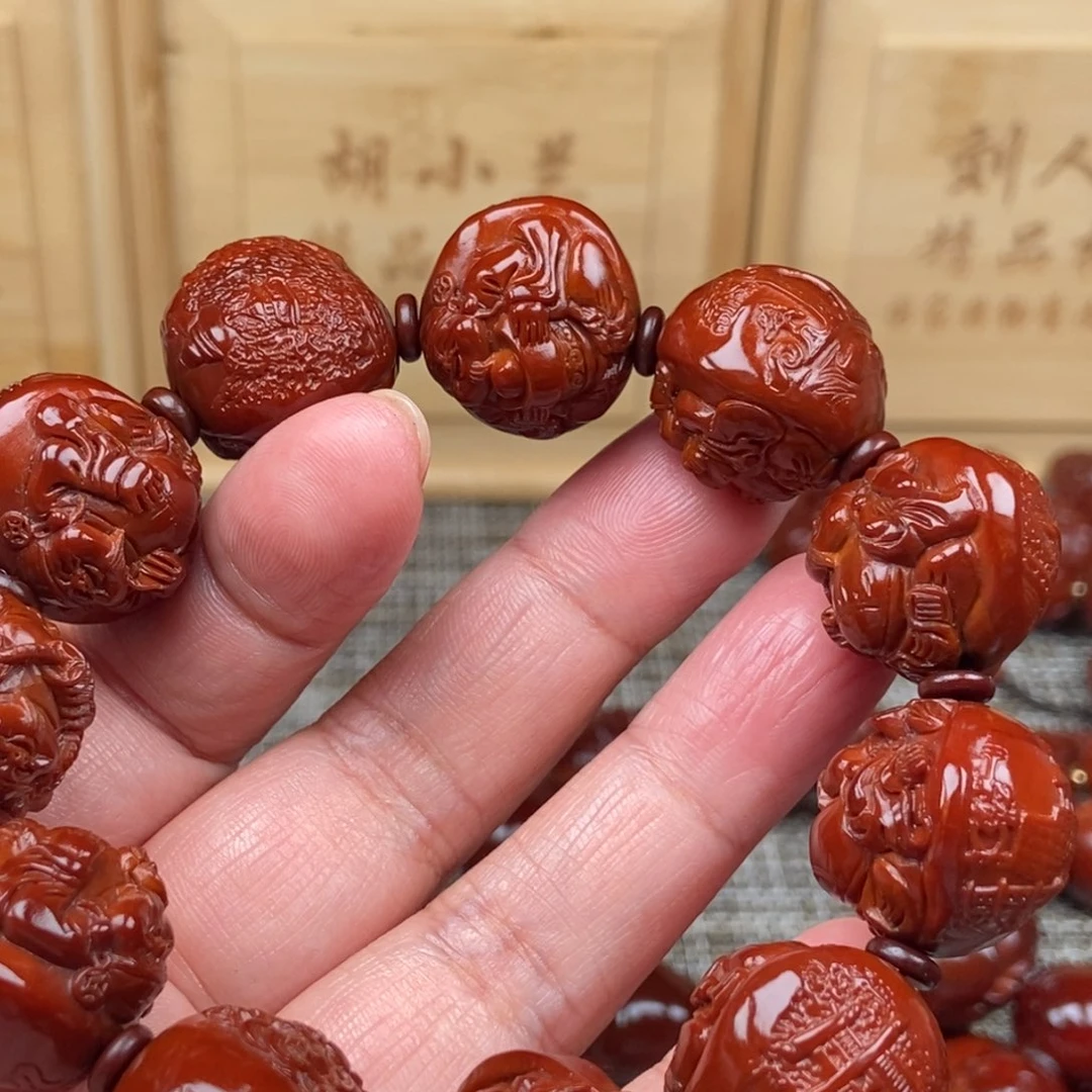 祝***福橄榄核吊坠财神23