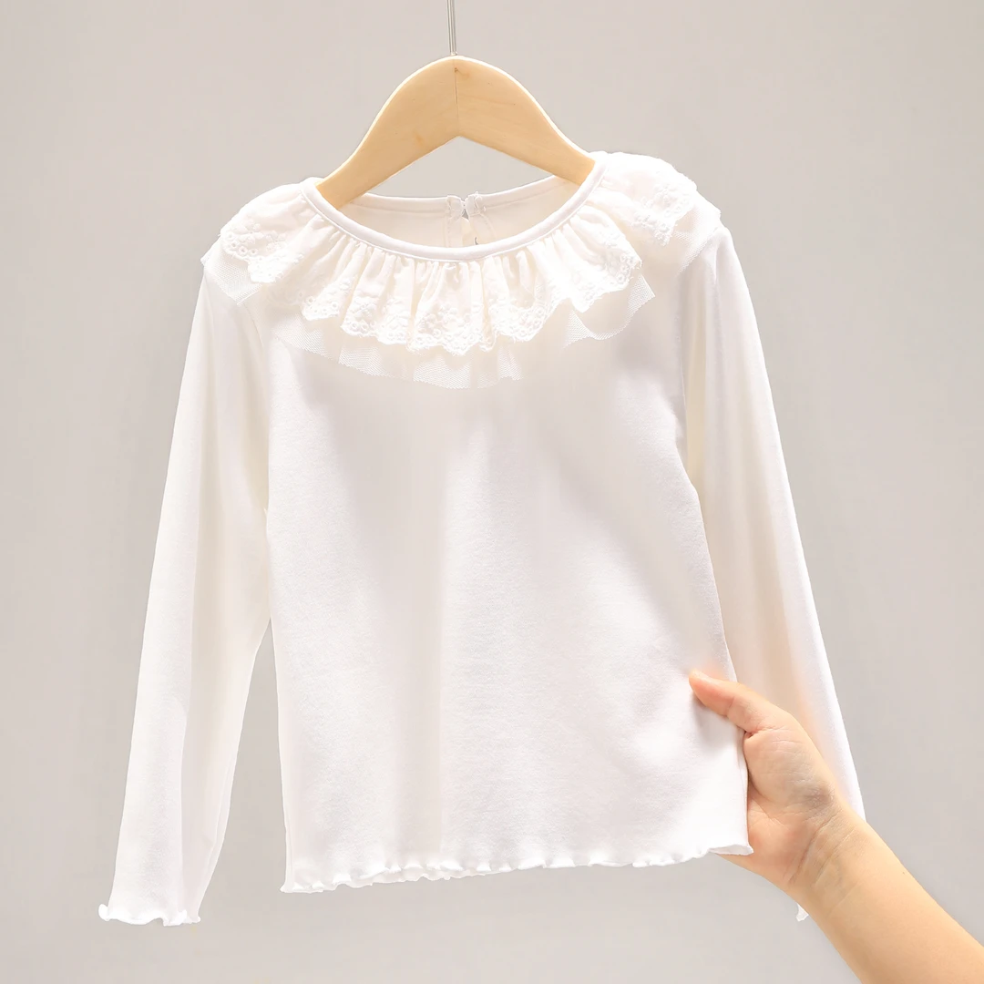 儿童t恤女孩长袖打底衫女童春秋款宝宝大童夏季薄款上衣 812575