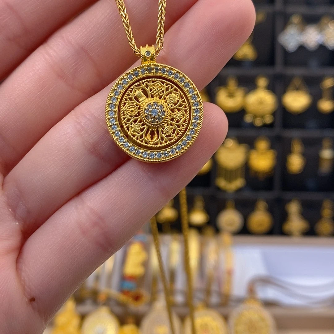 银无可转八宝罗盘1105