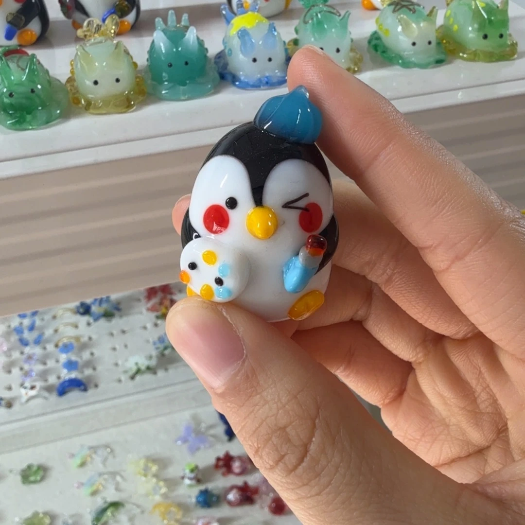 手工艺品琉璃画板企鹅