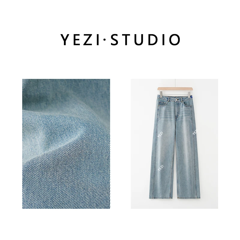 【时-髦-腿-精】進口土耳其欧*塔水洗双侧缝分割阔腿牛仔裤25135010