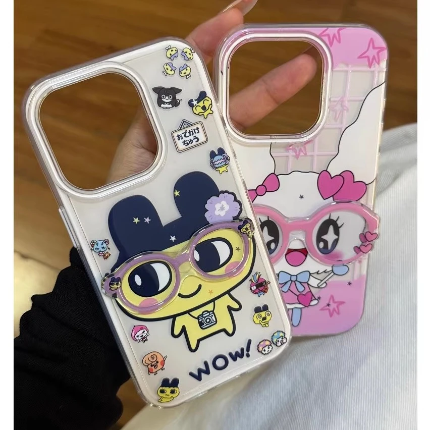 少女星星眼镜适用iPhone16pro手机壳苹果15promax软萌14/13甜心12